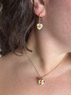 Watercolor Dew Heart Necklace