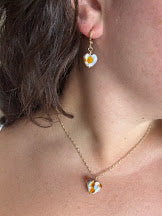 Watercolor Dew Heart Necklace