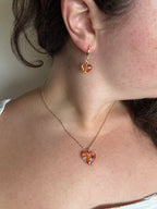 Sunbeam Dew Heart Earrings