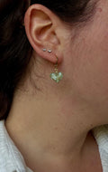 Seafoam Dew Heart Earrings
