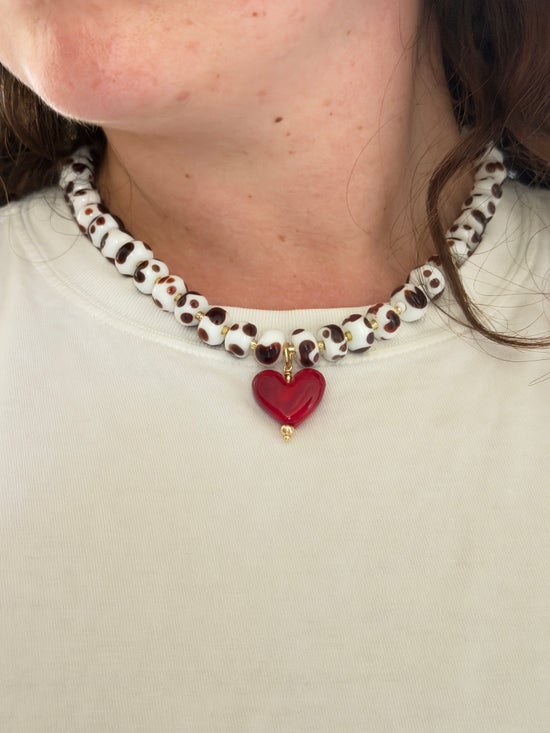 Cocoa Cow Beaded Necklace