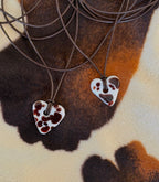 Cocoa Cow Heart Necklace