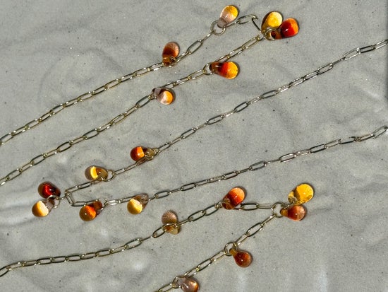 Glowdrop Necklace: Warm tone